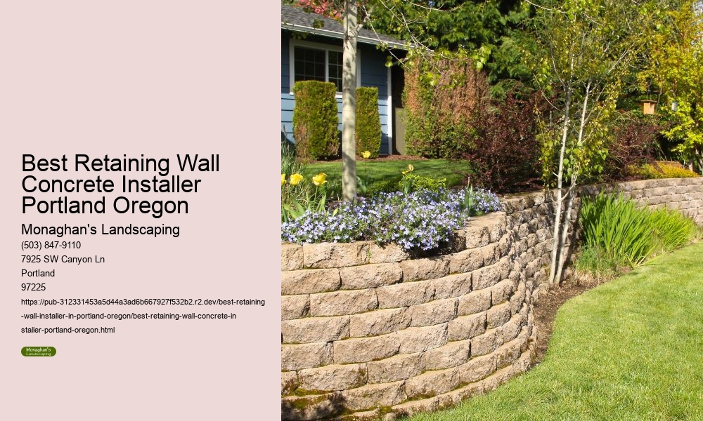 Best Retaining Wall Concrete Installer Portland Oregon